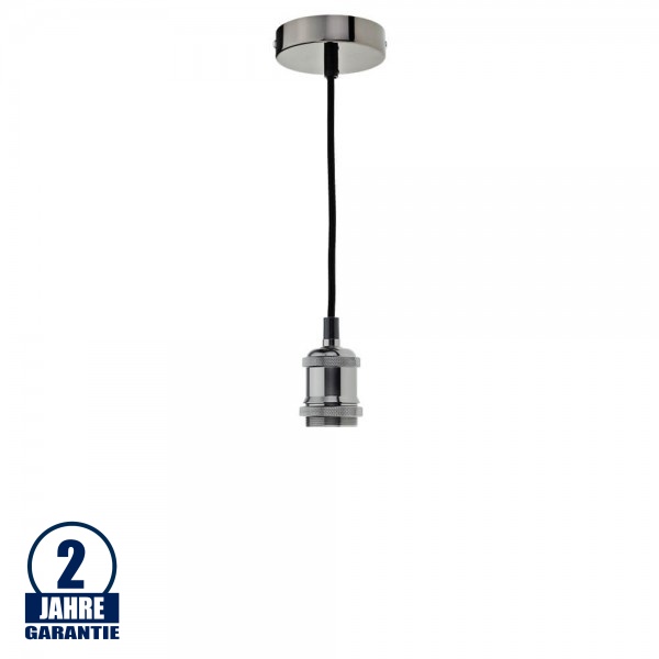 Vintage Pendelleuchte E27 Schwarz OP